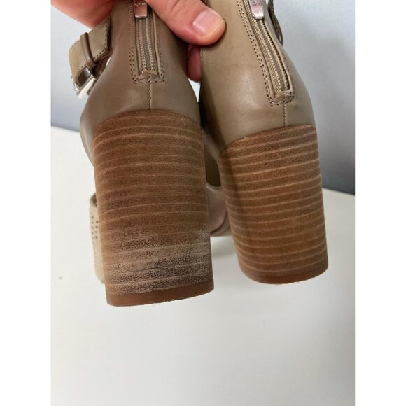 MARC FISHER Gabie Stacked Heel Bootie Sandal sz 8M - Picture 6 of 9